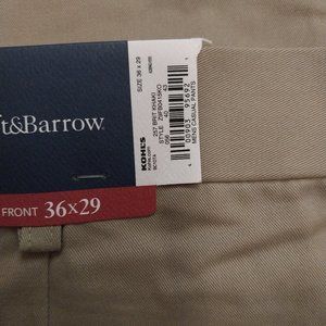 NWT Mens Croft and Barrow Easy Care Khaki Flat Front 36x29